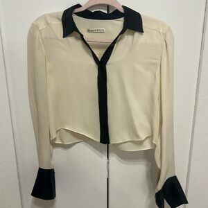 CUTEST silk black crop size S